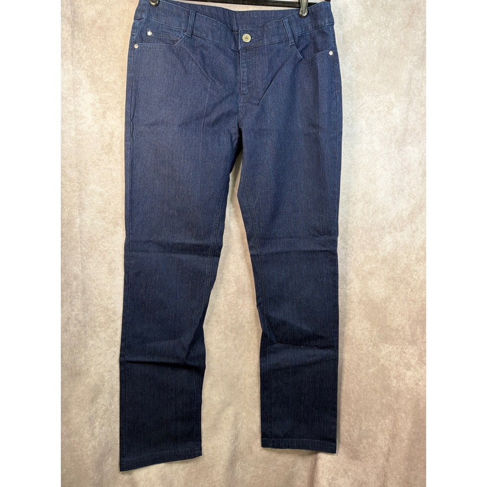 NWOT Kim Parrish Dark Blue‎ Size 10 Denim Stretch Jeans Style KP057344 Straight